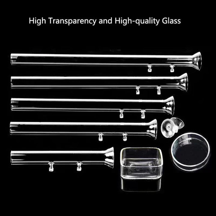 Verdickte Glas-Aquarium-Futterrohr-Schale Transparente Fischtank Garnelen Schnecken Futter Schüssel Aquarium Fischfütterungszubehör | Karnz