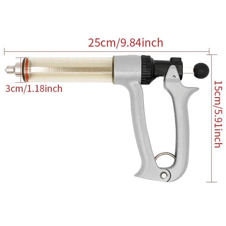 25/50ml Semi-Automatische Veterinär Kontinuierliche Spritze Tierinjektion Verstellbare Impf-Spritze für Nutztiere Rinder Schafe | Karnz