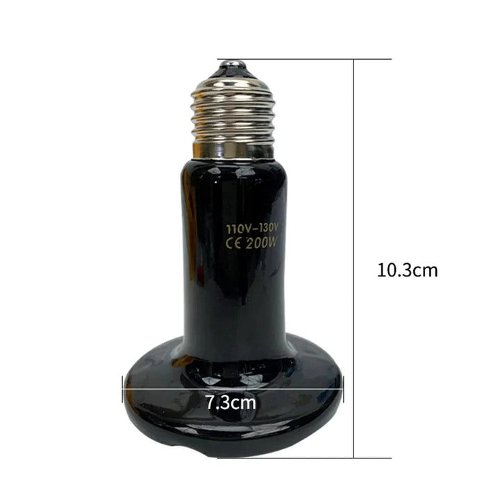 25W 50W 75W 100W 150W 200W Ferninfrarot Haustier Heizlampe Keramik 110V 220V Reptil Schildkröte Brutlampen Wärmeabgeber Glühbirne | Karnz