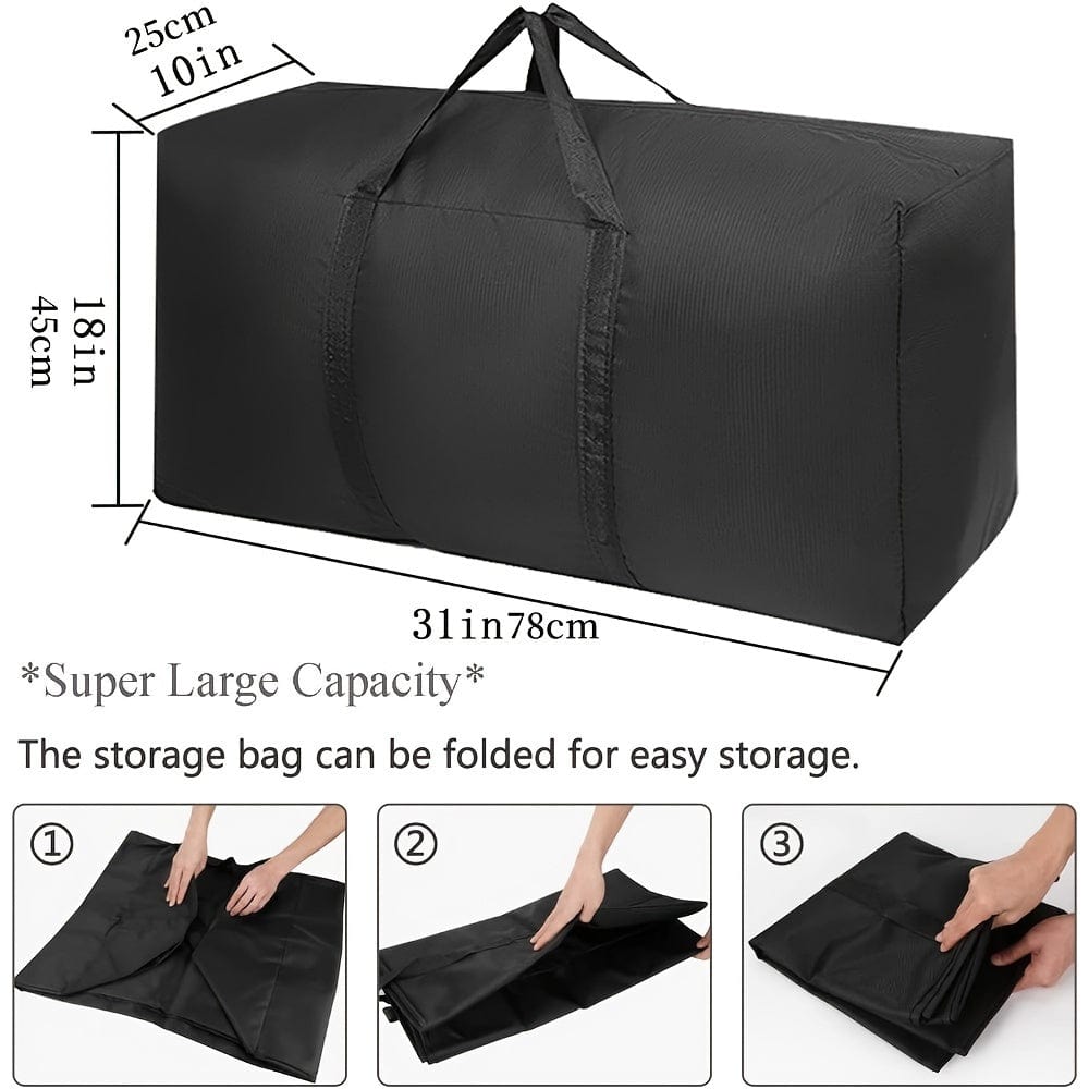 2 Teile große Kapazität Umhängetasche, mit starken Reißverschlüssen & Traggriffen, Aufbewahrungstasche für Kleidung, Umzugsbedarf, platzsparende Aufbewahrungstasche Organizer, geeignet für Umzüge, Reisen, Verpacken