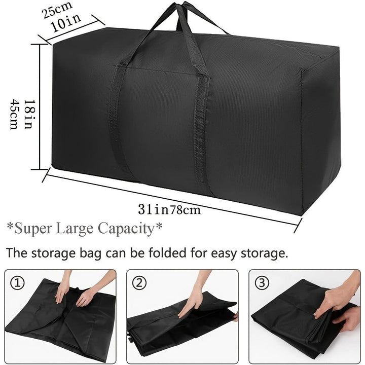 2 Teile große Kapazität Umhängetasche, mit starken Reißverschlüssen & Traggriffen, Aufbewahrungstasche für Kleidung, Umzugsbedarf, platzsparende Aufbewahrungstasche Organizer, geeignet für Umzüge, Reisen, Verpacken