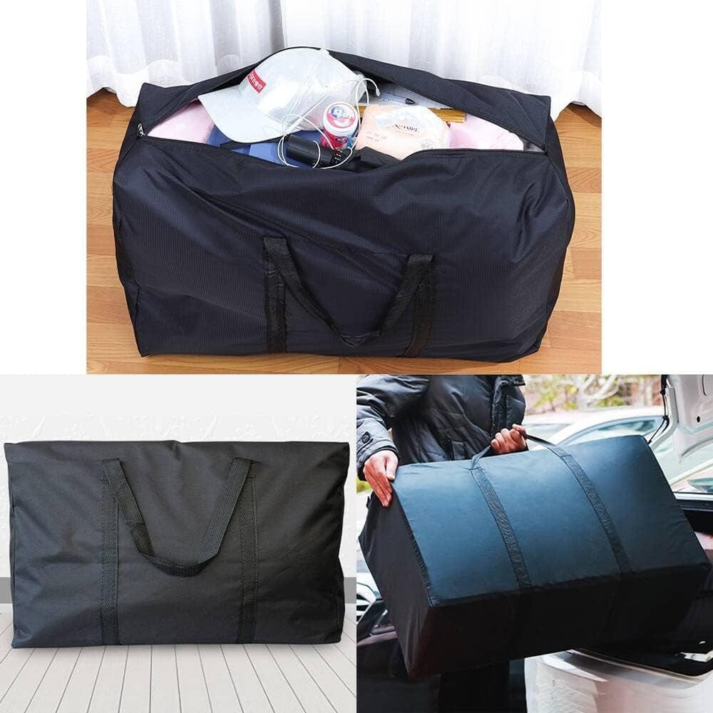 2-piece large capacity shoulder bag with strong zippers and carrying handles, storage bag for clothes and moving supplies, space-saving storage organizer, suitable for moving, travel, and packing