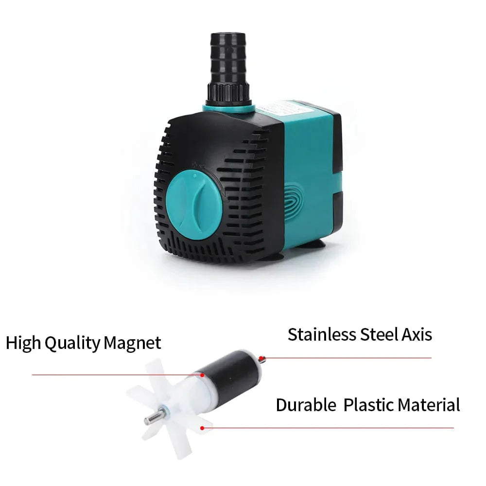 3-60W Ultra-Leise Tauchwasserpumpe Brunnen Fischteich Aquarium Wasserpumpe Filter Fischbecken Brunnenpumpe 220V-240V/110V | Karnz