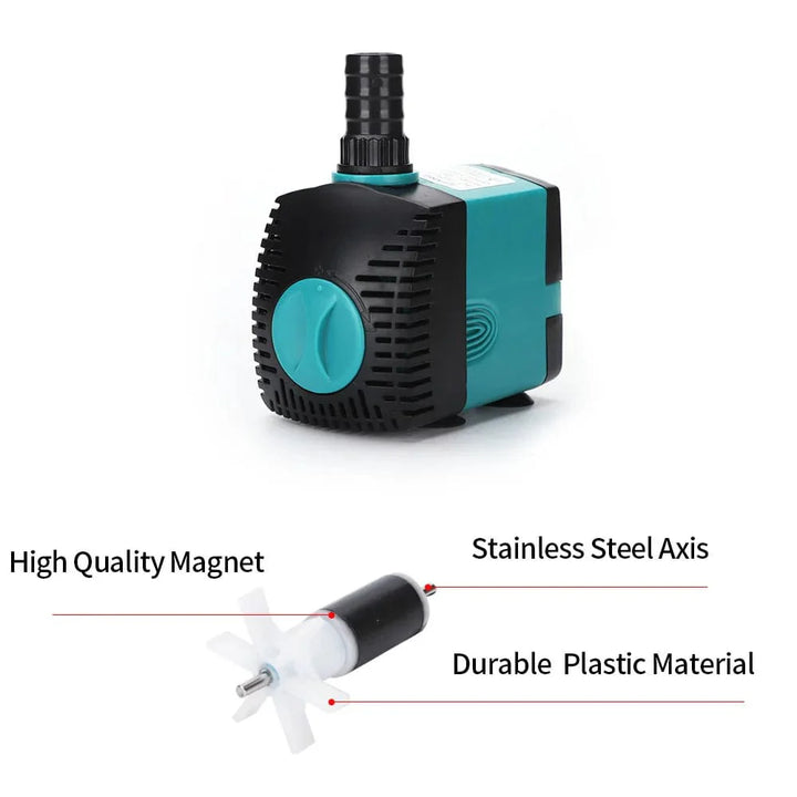 3-60W Ultra-Leise Tauchwasserpumpe Brunnen Fischteich Aquarium Wasserpumpe Filter Fischbecken Brunnenpumpe 220V-240V/110V | Karnz