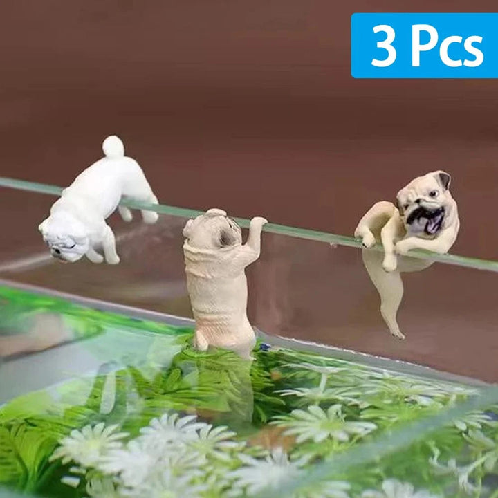 1-3Stk Mini Cartoon Hund Ornament Harz Figurine DIY Bastel Statue für Fischtank Fischschüssel Aquarium Zubehör Wohnkultur | Karnz