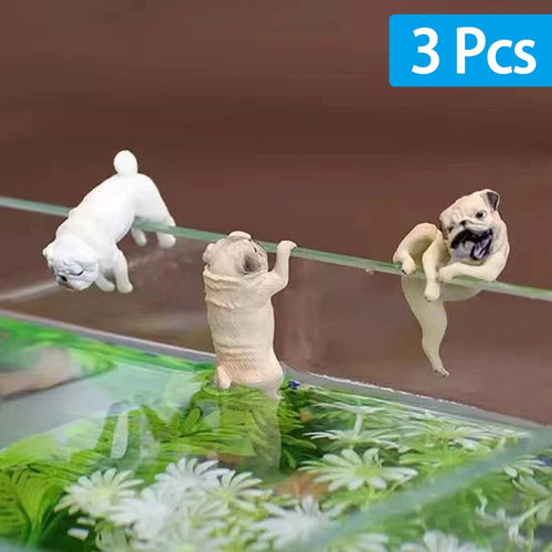 1-3Stk Mini Cartoon Hund Ornament Harz Figurine DIY Bastel Statue für Fischtank Fischschüssel Aquarium Zubehör Wohnkultur | Karnz