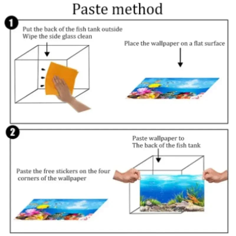 3D-Marine-Hintergrund für Aquarien-Dekoration Aufkleber & Poster Waren Dekoration Fischbehälter und Aquarien Zubehör Aquascape | Karnz