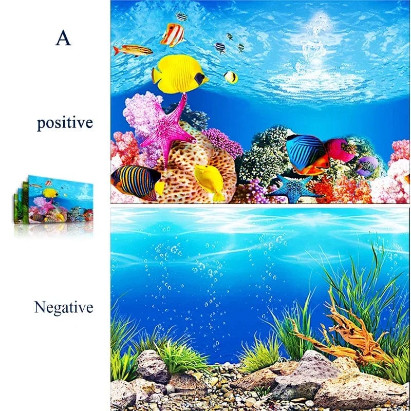 3D-Marine-Hintergrund für Aquarien-Dekoration Aufkleber & Poster Waren Dekoration Fischbehälter und Aquarien Zubehör Aquascape | Karnz