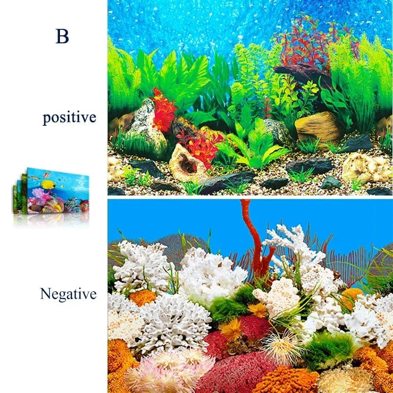 3D-Marine-Hintergrund für Aquarien-Dekoration Aufkleber & Poster Waren Dekoration Fischbehälter und Aquarien Zubehör Aquascape | Karnz