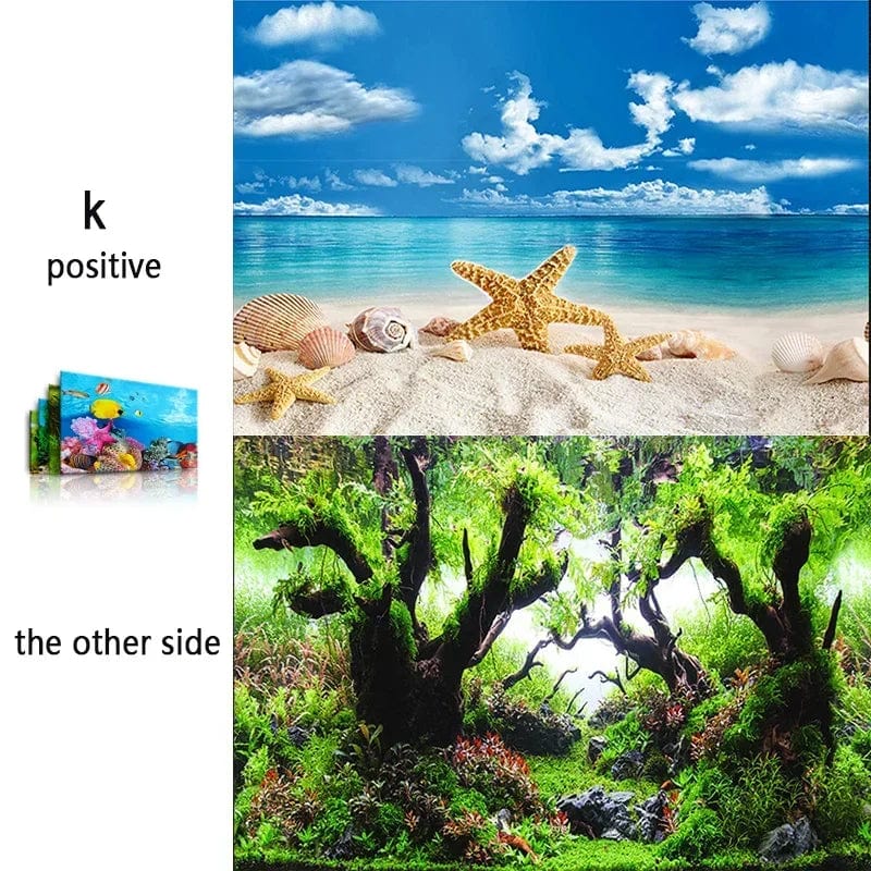 3D-Marine-Hintergrund für Aquarien-Dekoration Aufkleber & Poster Waren Dekoration Fischbehälter und Aquarien Zubehör Aquascape | Karnz
