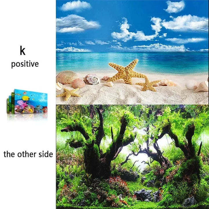 3D-Marine-Hintergrund für Aquarien-Dekoration Aufkleber & Poster Waren Dekoration Fischbehälter und Aquarien Zubehör Aquascape | Karnz
