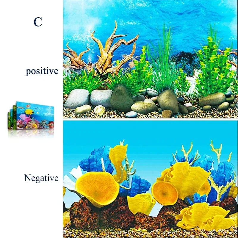 3D-Marine-Hintergrund für Aquarien-Dekoration Aufkleber & Poster Waren Dekoration Fischbehälter und Aquarien Zubehör Aquascape | Karnz