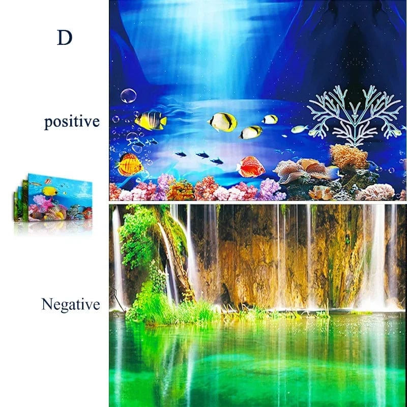 3D-Marine-Hintergrund für Aquarien-Dekoration Aufkleber & Poster Waren Dekoration Fischbehälter und Aquarien Zubehör Aquascape | Karnz