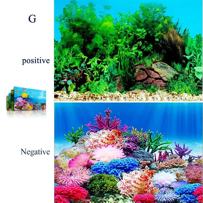 3D-Marine-Hintergrund für Aquarien-Dekoration Aufkleber & Poster Waren Dekoration Fischbehälter und Aquarien Zubehör Aquascape | Karnz