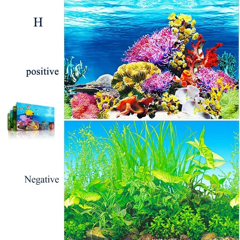 3D-Marine-Hintergrund für Aquarien-Dekoration Aufkleber & Poster Waren Dekoration Fischbehälter und Aquarien Zubehör Aquascape | Karnz