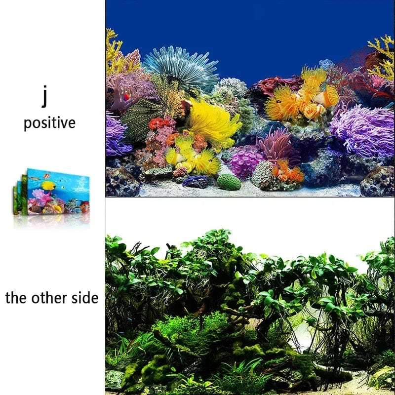 3D-Marine-Hintergrund für Aquarien-Dekoration Aufkleber & Poster Waren Dekoration Fischbehälter und Aquarien Zubehör Aquascape | Karnz