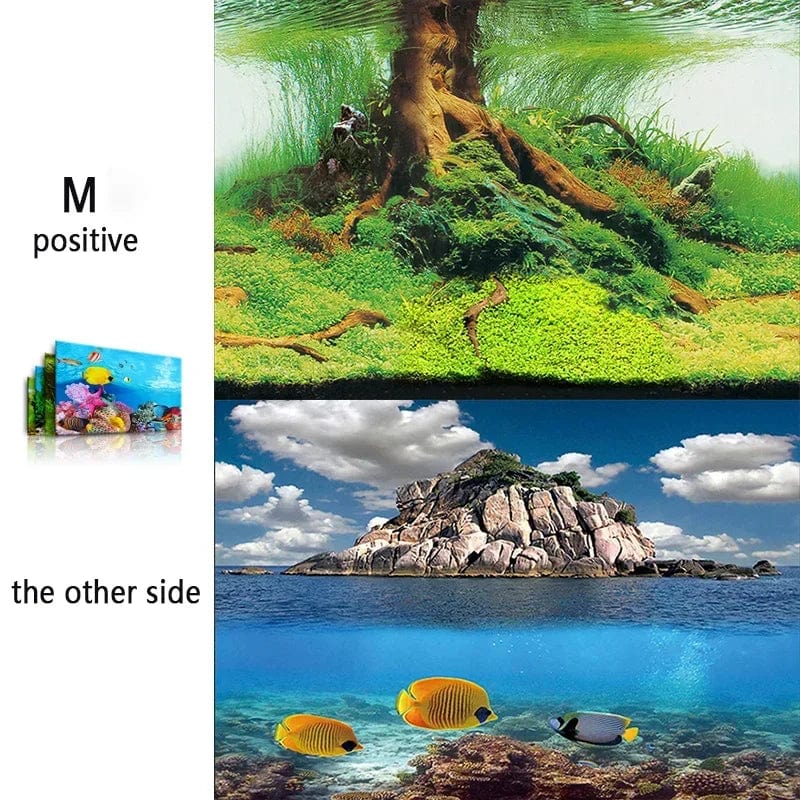 3D-Marine-Hintergrund für Aquarien-Dekoration Aufkleber & Poster Waren Dekoration Fischbehälter und Aquarien Zubehör Aquascape | Karnz