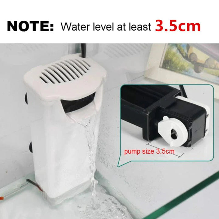 3W 200L/H Wasserfall Aquarienfilterpumpe Schildkröte Fischtank Niedrigwasserstandfilter Sauerstoffpumpe Fisch Schildkröte Reptilienversorgung 220-240V | Karnz