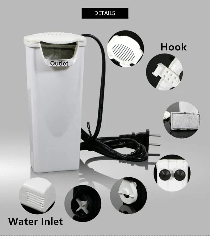 3W 200L/H Wasserfall Aquarienfilterpumpe Schildkröte Fischtank Niedrigwasserstandfilter Sauerstoffpumpe Fisch Schildkröte Reptilienversorgung 220-240V | Karnz