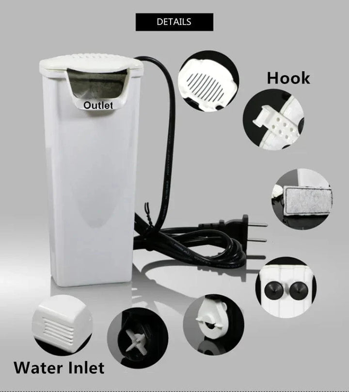 3W 200L/H Wasserfall Aquarienfilterpumpe Schildkröte Fischtank Niedrigwasserstandfilter Sauerstoffpumpe Fisch Schildkröte Reptilienversorgung 220-240V | Karnz