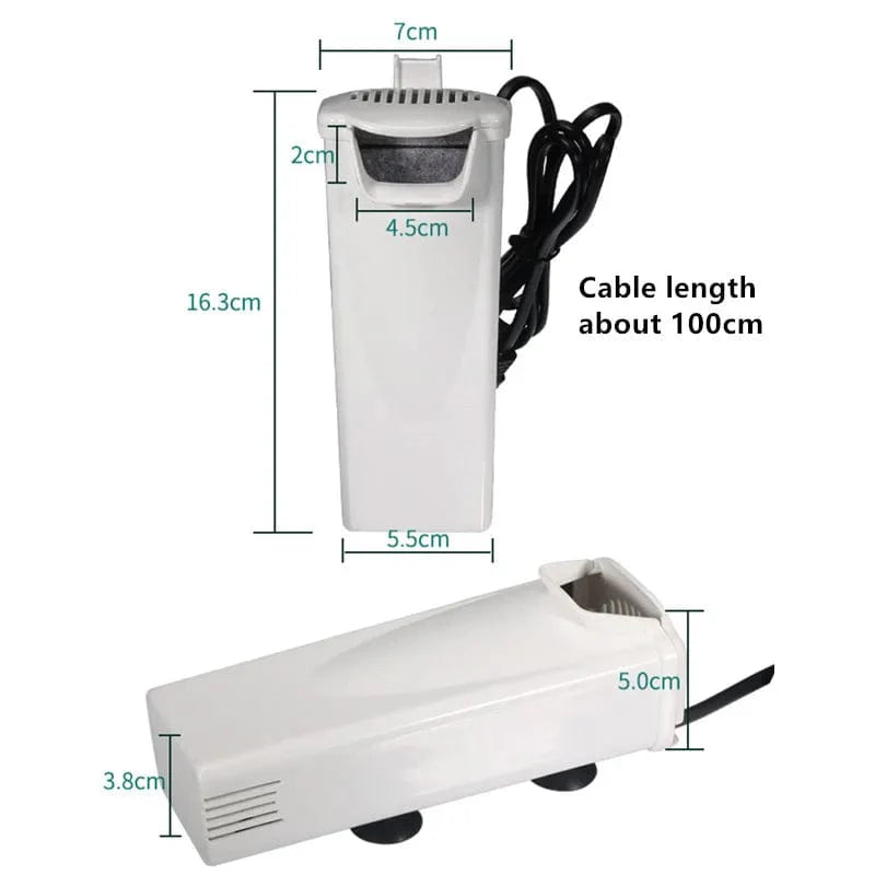 3W 200L/H Wasserfall Aquarienfilterpumpe Schildkröte Fischtank Niedrigwasserstandfilter Sauerstoffpumpe Fisch Schildkröte Reptilienversorgung 220-240V | Karnz