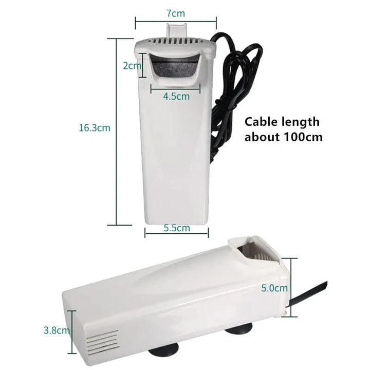 3W 200L/H Wasserfall Aquarienfilterpumpe Schildkröte Fischtank Niedrigwasserstandfilter Sauerstoffpumpe Fisch Schildkröte Reptilienversorgung 220-240V | Karnz