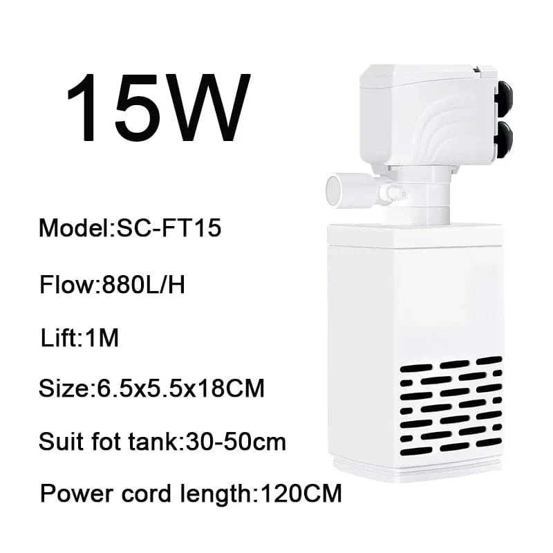 4 in 1 Aquarium Filterpumpe Stille Fischtank Untertauch Luft Sauerstoff Belüfter Aquarium Luftpumpe Wasserwechselpumpe Wellenmacher 220v | Karnz