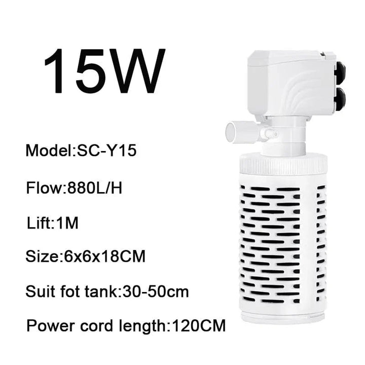 4 in 1 Aquarium Filterpumpe Stille Fischtank Untertauch Luft Sauerstoff Belüfter Aquarium Luftpumpe Wasserwechselpumpe Wellenmacher 220v | Karnz
