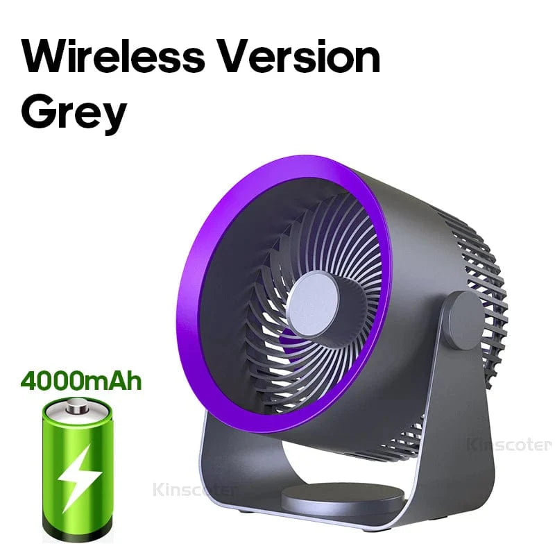 KINSCOTER Multifunktionaler Elektrischer Ventilator Zirkulator Kabellos Tragbar Zuhause Leiser Ventilator Desktop Wand Deckenventilator Luftkühler | Karnz