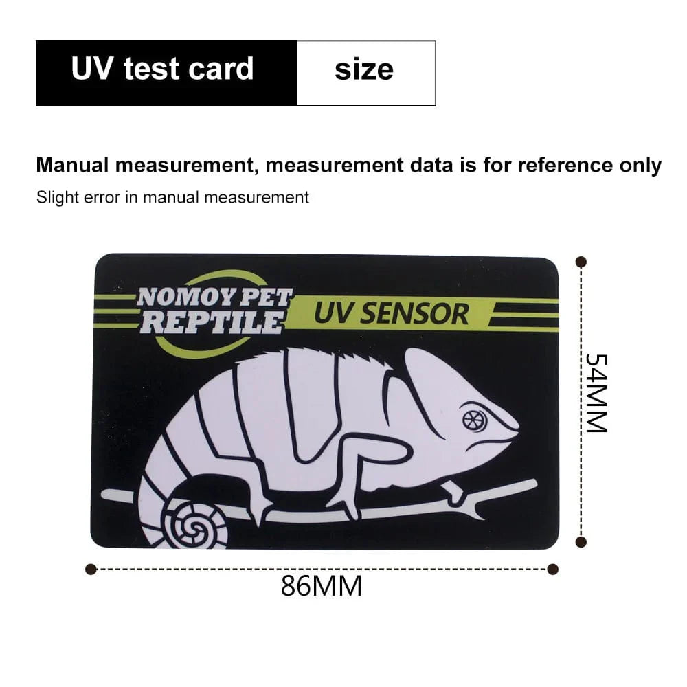 5-1PCS UVB Tester Reptilien UVA UVB Fluorescent Lampen Testerkarte Reptilienlampe UV-Sensor 10 Sekunden Schnelltestgerät Haustierzubehör | Karnz