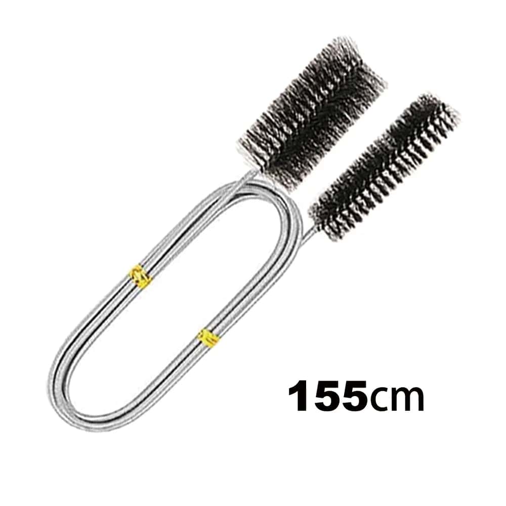 90/155/200CM Aquarien Reinigungsbürste für Schlauch Luftschlauch Edelstahl Flexible Doppelseitige Rohrbürste Fischtank Zubehör | Karnz