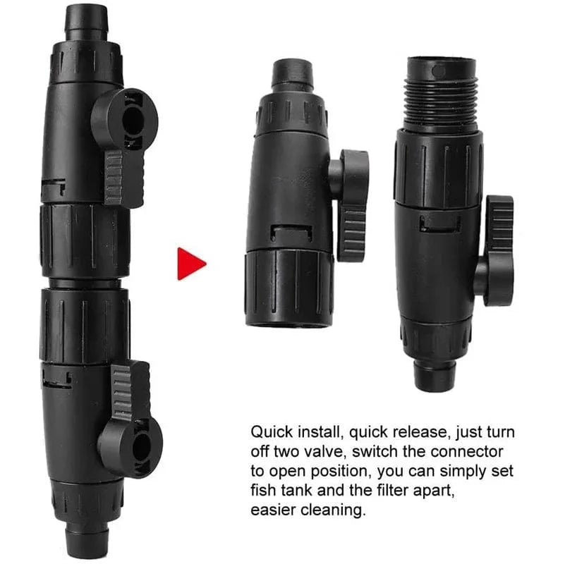 Aquarium 12/16mm Doppel-Tap Schnellverschlussverbinder Fischtank Schlauchventil Aquariumfilterverbinder Zubehör acuarios | Karnz