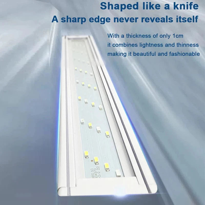 Aquarium LED-Licht Super Slim Fisch Tank Licht Pflanzenwachstumsbeleuchtung 28-58 cm Aufhellend Erweiterbar Clip 220V Für Fisch Tank | Karnz