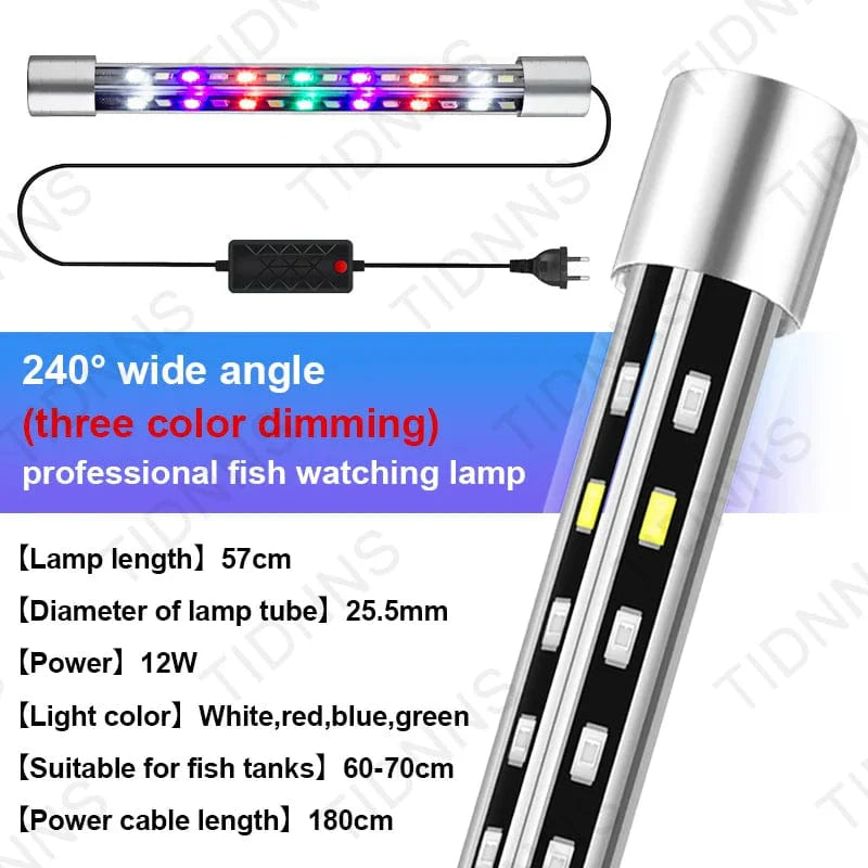 Aquarium Licht LED Weitwinkel Wasserdichte Fischtanklampe Unterwasser Helligkeit RGB Aquarium Dekor Lampe Pflanzenwachstum Lampe 22-57 | Karnz