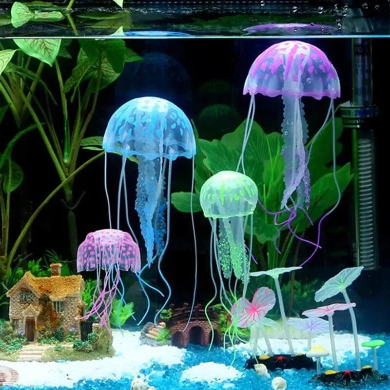 Künstliche Quallen Fluoreszierend Transparent Schwimmende Simulierte Quallen Landschaft Fisch Tank Fisch Haustier Dekorationen Zubehör | Karnz