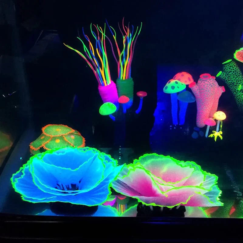 Fluoreszierende Aquariumdekoration Fischtanklandschaft Korallensimulation Korallenornamente Kleine Unterwasserwelt Landschaftsdekoration | Karnz
