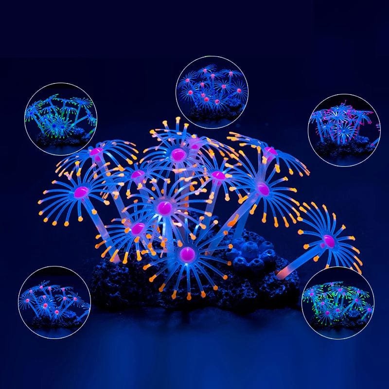 Fluoreszierende Aquariumdekoration Fischtanklandschaft Korallensimulation Korallenornamente Kleine Unterwasserwelt Landschaftsdekoration | Karnz