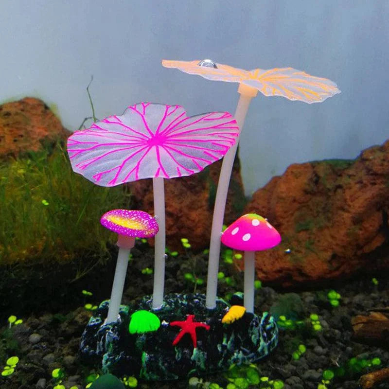 Fluoreszierende Aquariumdekoration Fischtanklandschaft Korallensimulation Korallenornamente Kleine Unterwasserwelt Landschaftsdekoration | Karnz