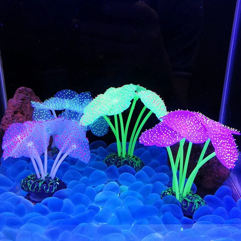 Fluoreszierende Aquariumdekoration Fischtanklandschaft Korallensimulation Korallenornamente Kleine Unterwasserwelt Landschaftsdekoration | Karnz