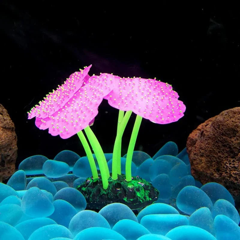 Fluoreszierende Aquariumdekoration Fischtanklandschaft Korallensimulation Korallenornamente Kleine Unterwasserwelt Landschaftsdekoration | Karnz
