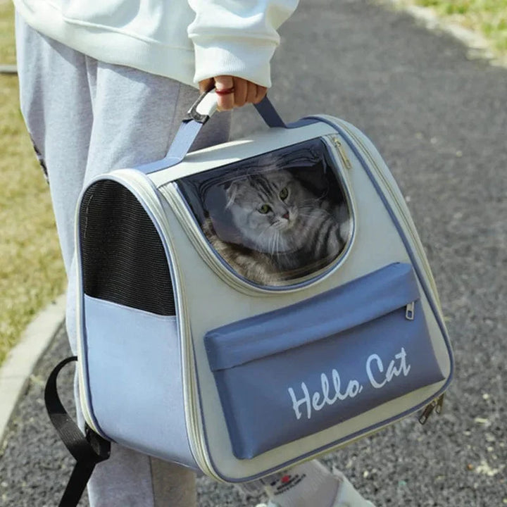 Katentrage Taschen Winddicht Outdoor Reise Rucksack für Katzen Kleine Hunde Transport Tragetasche Katzenrucksäcke mit Kissen | Karnz