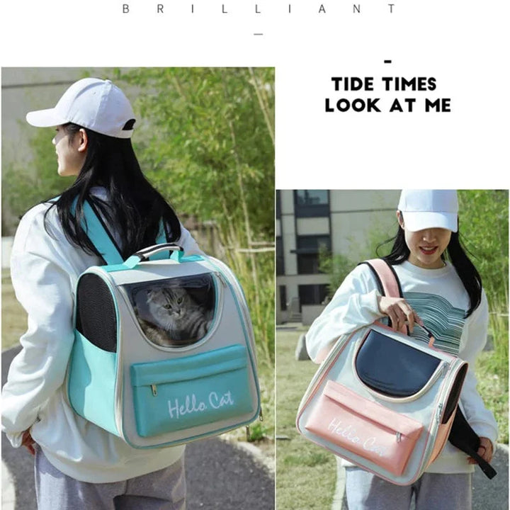 Katentrage Taschen Winddicht Outdoor Reise Rucksack für Katzen Kleine Hunde Transport Tragetasche Katzenrucksäcke mit Kissen | Karnz