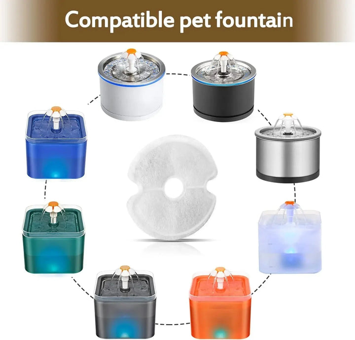 Katzenwasserbrunnenfilter Mehrfachfiltration Haustier-Wasserbrunnen Ersatzfilter 4/8 Packs | Karnz