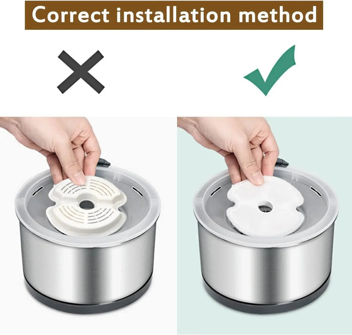 Katzenwasserbrunnenfilter Mehrfachfiltration Haustier-Wasserbrunnen Ersatzfilter 4/8 Packs | Karnz
