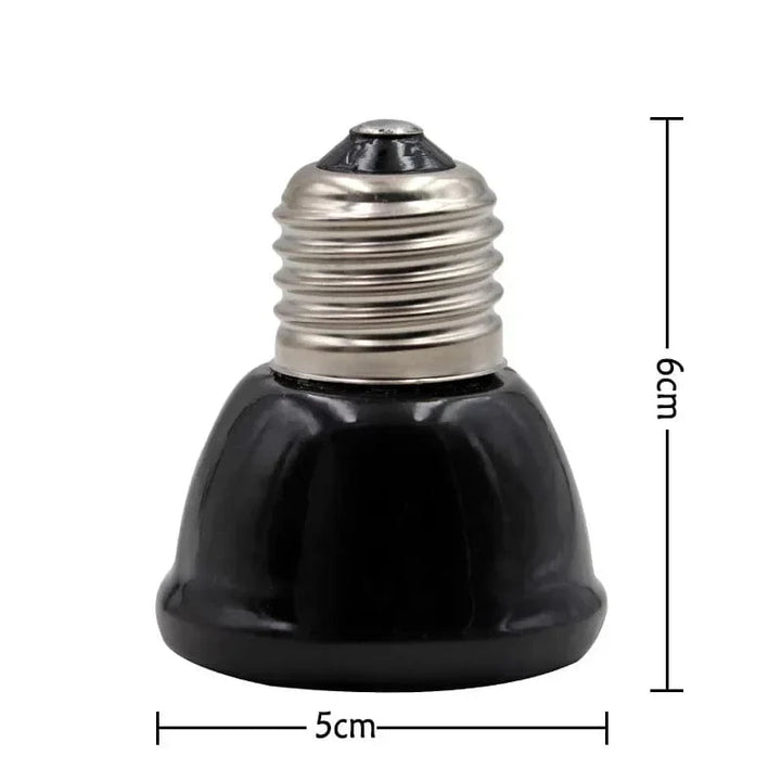Keramischer Emitter Heizlicht Mini Schwarze Tierheizungslampe Infrarotbirne 25/50/75/100W Brutkasten Hühner Reptilienlampe | Karnz