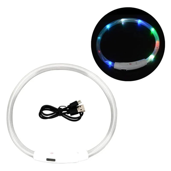 3 Modi Hund Luminou Ladehalsband Led Usb Katze Silikon Farbiger Kragen Abnehmbares Nachtleuchten Haustier Verlustprävention Hunde Zubehör | Karnz