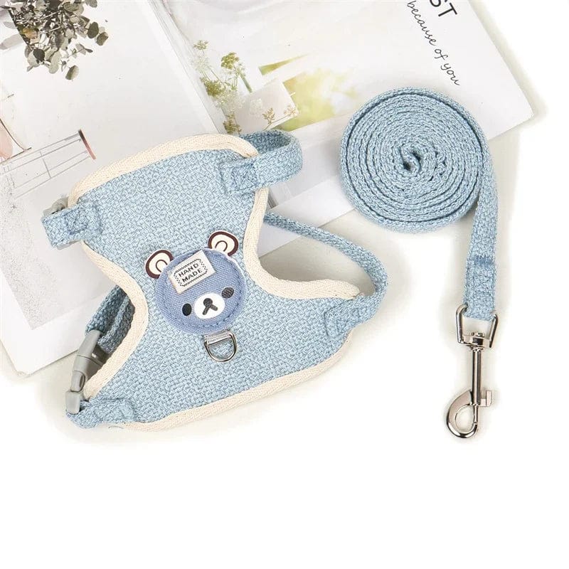 Süßes Kaninchen Geschirr Leine Set Bunny Haustierzubehör Kleintiertrage Teddy Katze Leine Kaninchenkragen Kaninchenzubehör | Karnz