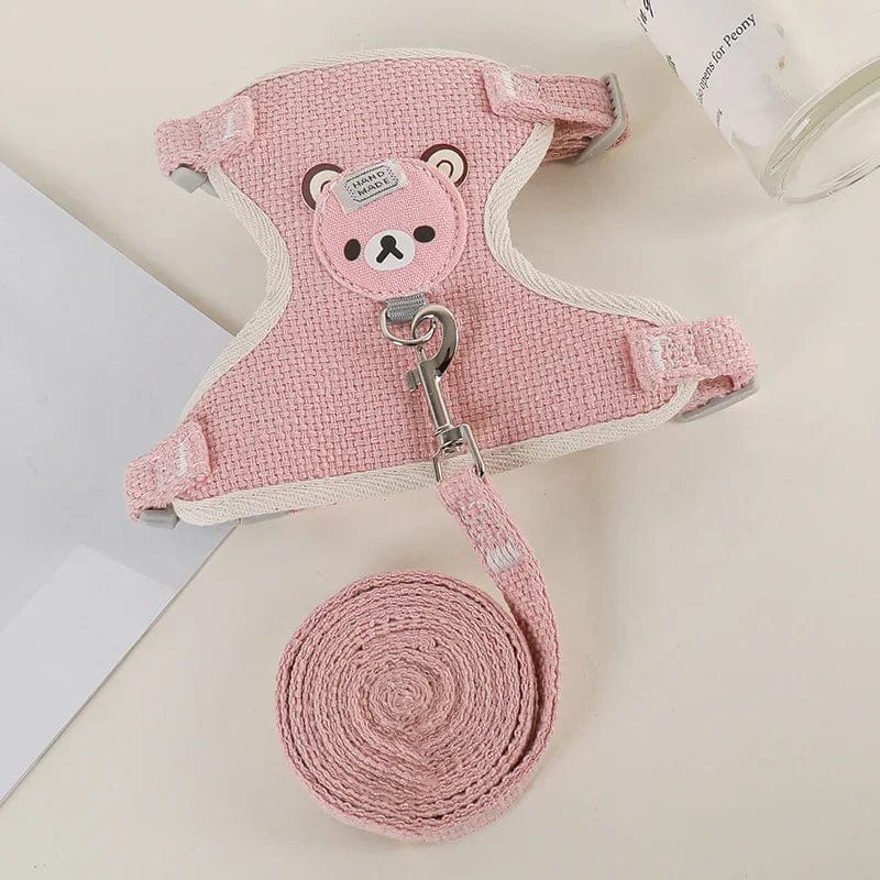Süßes Kaninchen Geschirr Leine Set Bunny Haustierzubehör Kleintiertrage Teddy Katze Leine Kaninchenkragen Kaninchenzubehör | Karnz