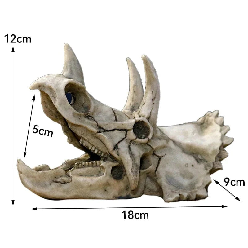 Tiere Schädel Fisch Tank Fossil Dinosaurier Ornamente Aquarium Nashorn Knochen Dekoration Fischschüssel Krokodil Quallen Karpfen Schildkröte | Karnz