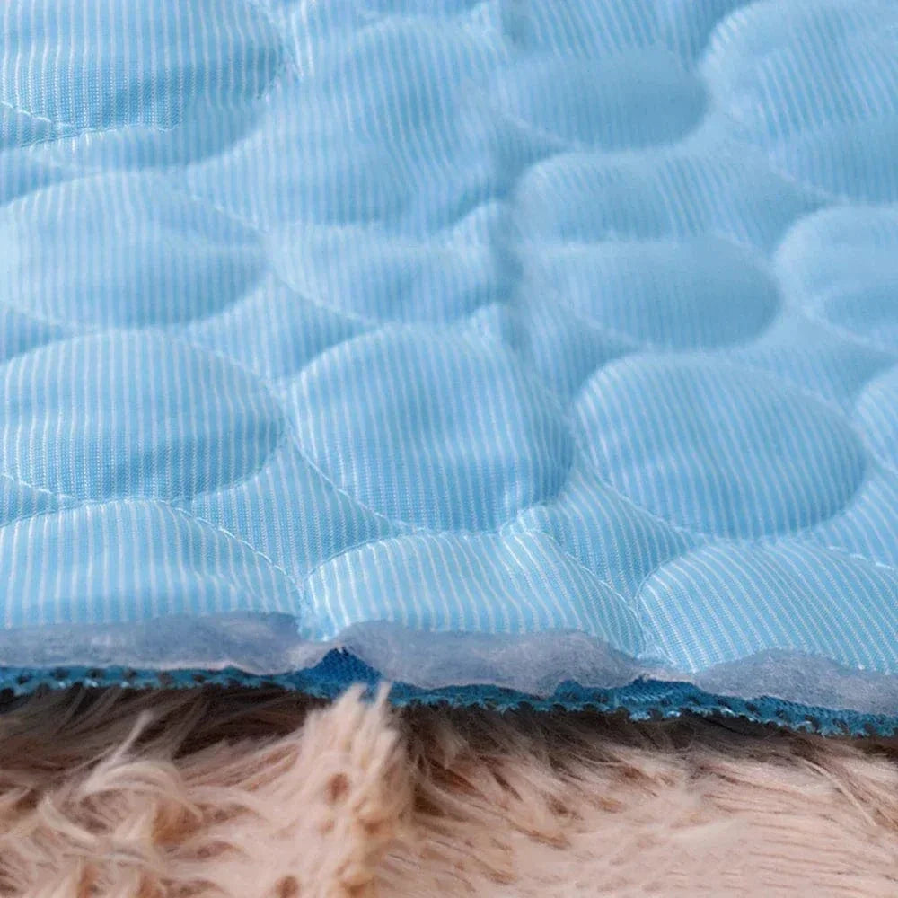 Hundekühlmatte Eis-Seidenstoff Selbstkühlendes Gel Atmungsaktive Waschbare Sommer Haustiermatte für Hunde Katzen Sofa Hundehütte Bett Bequem La | Karnz